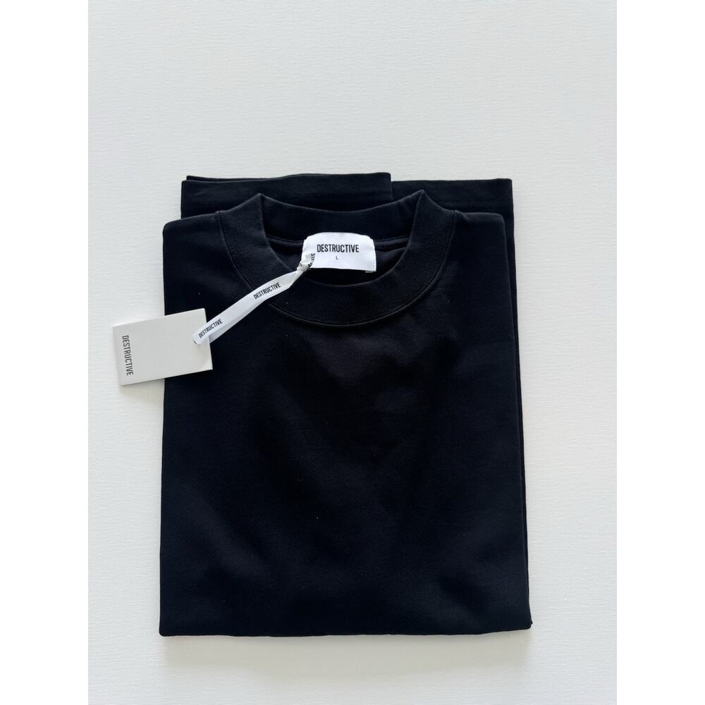 Destructive Cropped T-Shirt - Black L